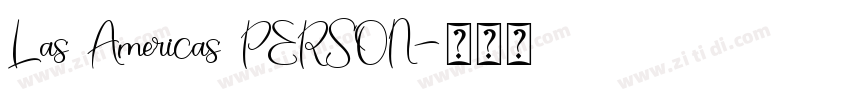 Las Americas PERSON字体转换